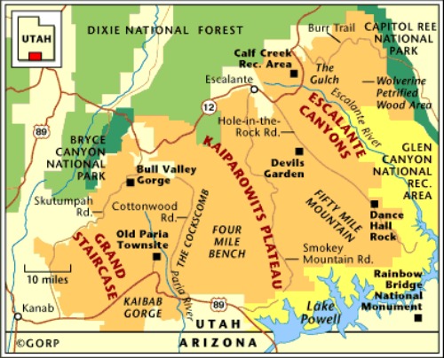 GSENM Area Map