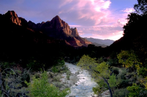 Zion National Park The Watchman and Virgin River