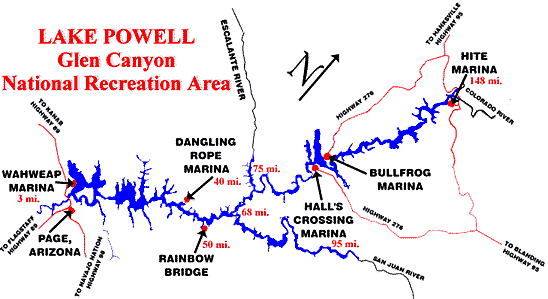 Lake Powell Marinas Map